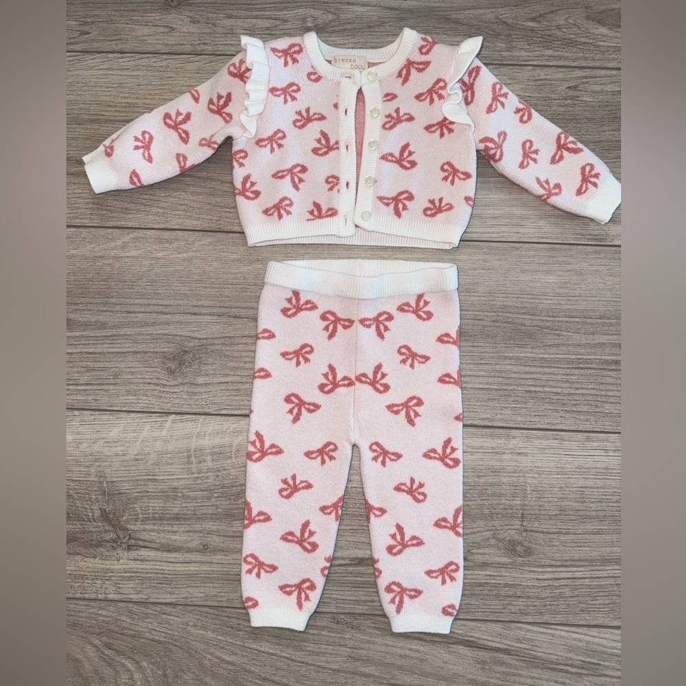 Pink Bow Baby Matching Set